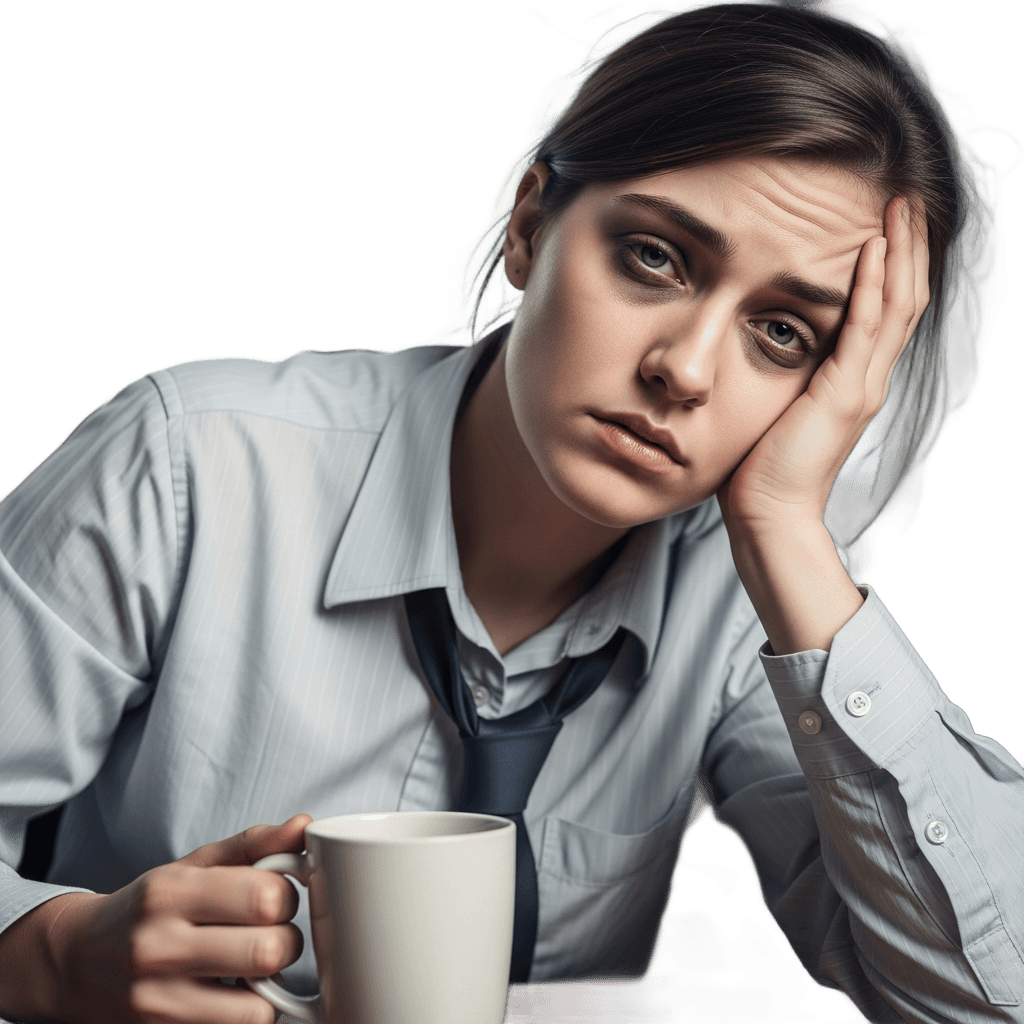 tired office workerの透過PNG画像素材 (背景透過クリッピング済み) - Free Transparent PNG tired office worker Illustration for Commercial Use