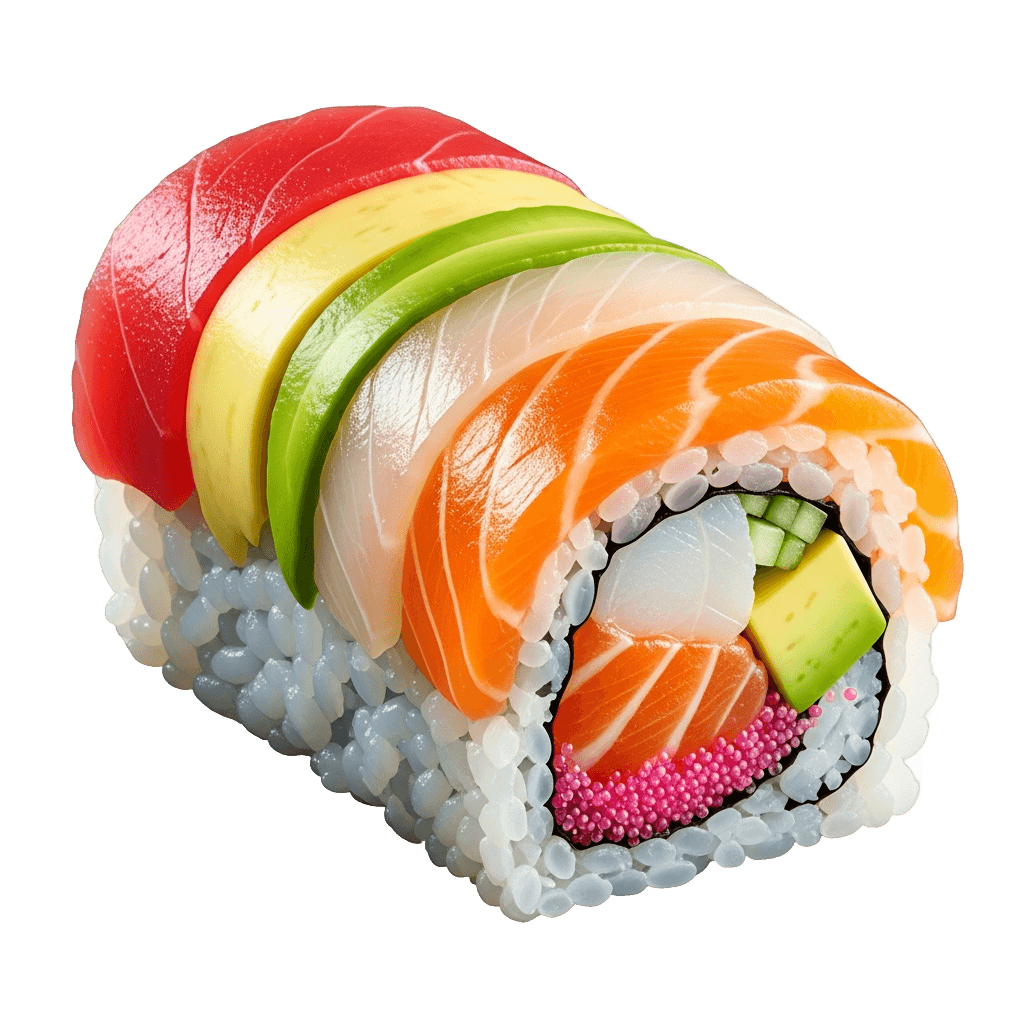 Rainbow Roll - カテゴリ: sushi (Japanese Assets) - 高品質透過PNG画像素材 | Free Transparent PNG Rainbow Roll