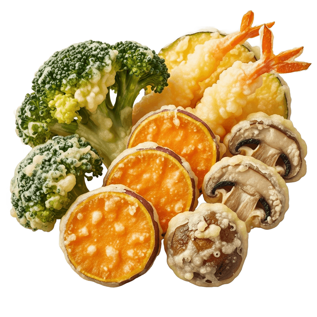 Vegetable Tempura Assortment - カテゴリ: tempura (Japanese Assets) - 高品質透過PNG画像素材 | Free Transparent PNG Vegetable Tempura Assortment