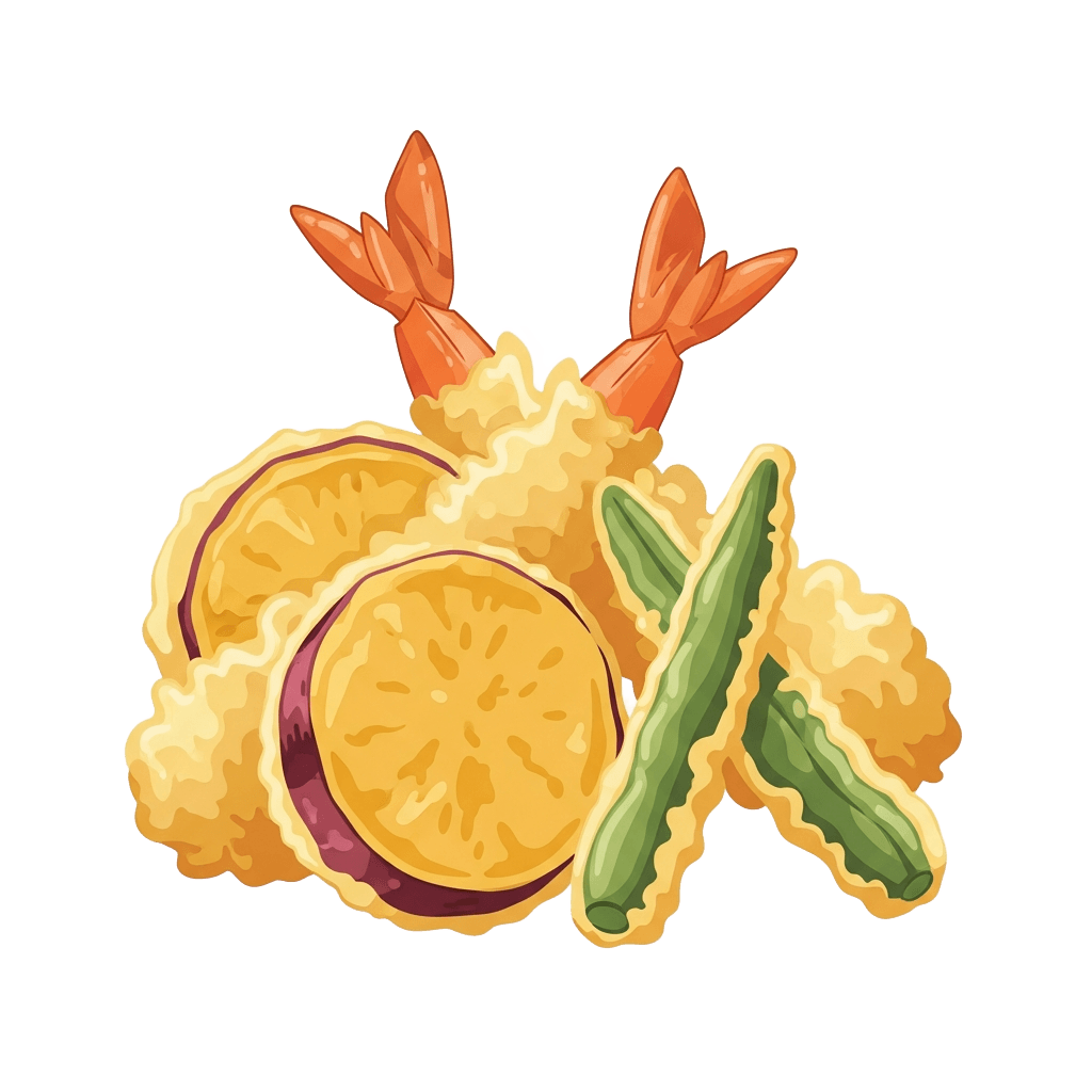 crispy golden tempura clipart close up - カテゴリ: tempura (Japanese Assets) - 高品質透過PNG画像素材 | Free Transparent PNG crispy golden tempura clipart close up